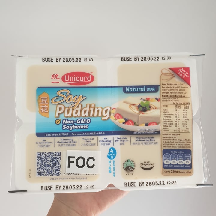 photo of Unicurd Natural Soy Pudding shared by @plantaepy on  17 Apr 2022 - review