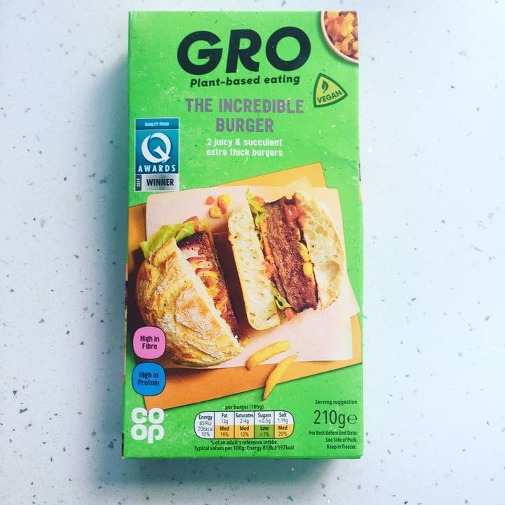 photo of Coop Gro The Incredible Burger shared by @coolveganbits on  18 Jan 2021 - review