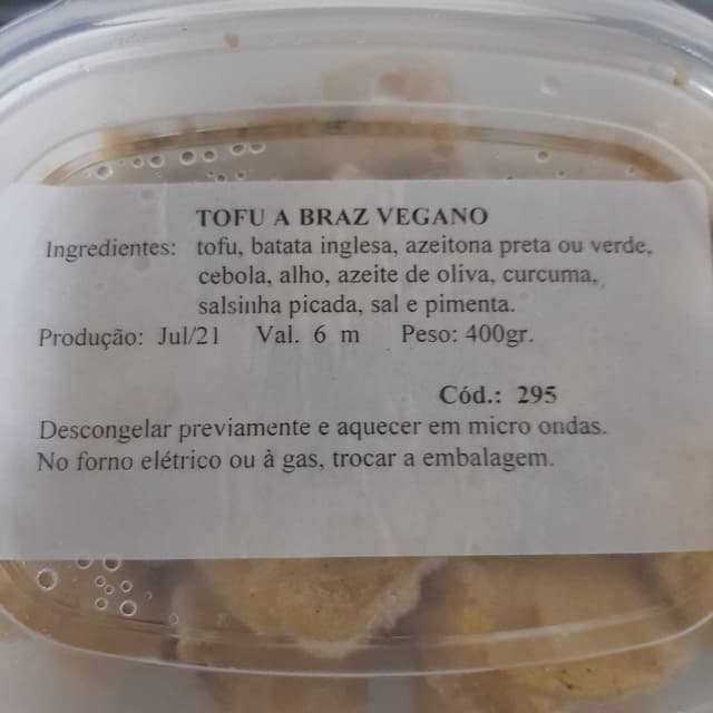 Photo of the dish “Tofu a Braz Vegano”