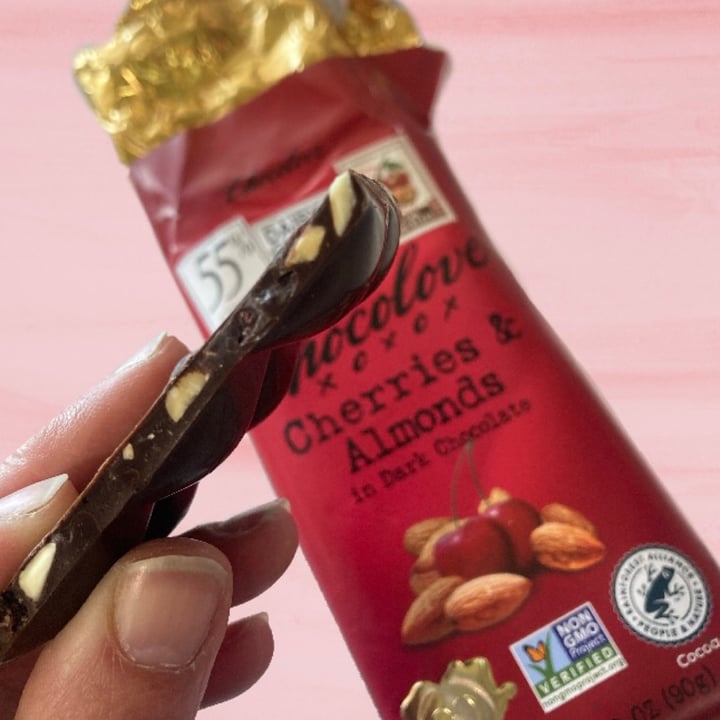 photo of Chocolove Cherries and almonds shared by @glutenfreevee on  02 Oct 2022 - review