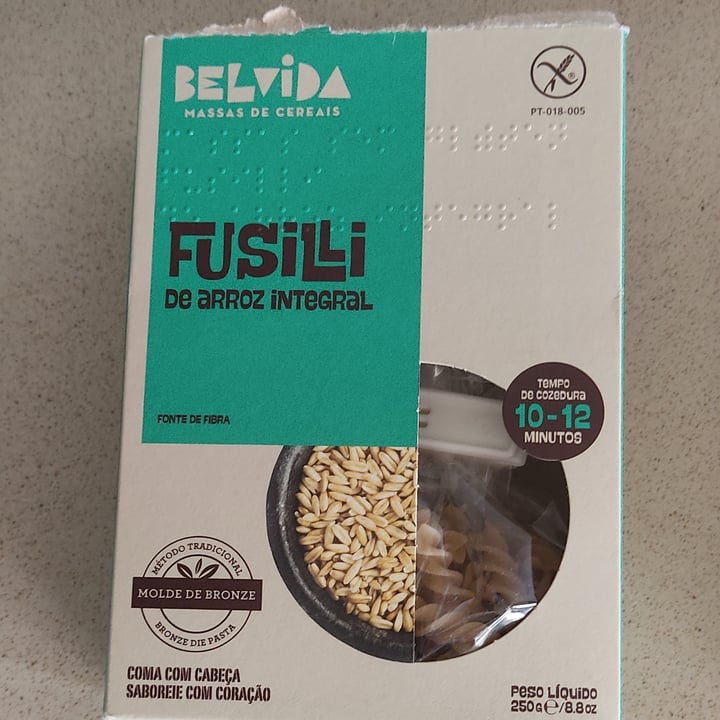 photo of Belvida Fusilli De Arroz Integral shared by @silviacristina on  07 May 2022 - review