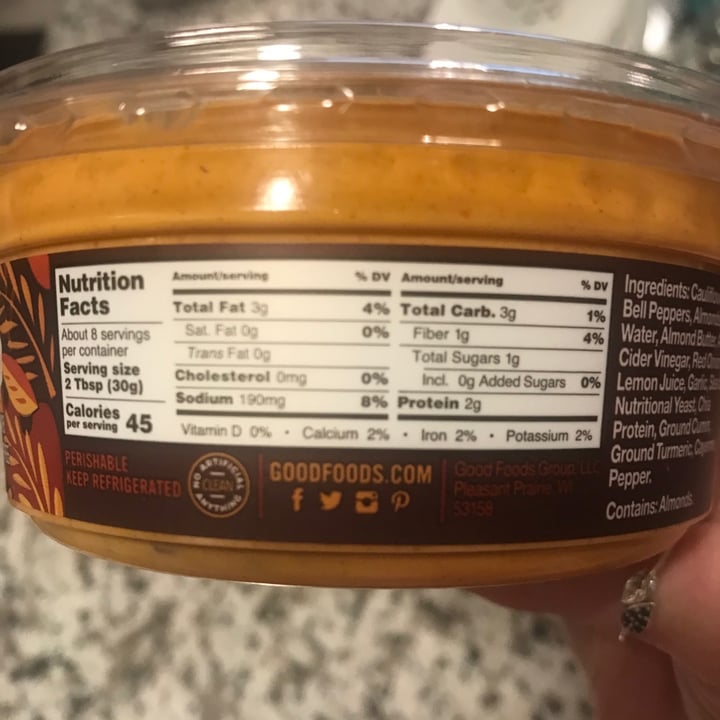 photo of Good Foods Plant Based Queso Style Dip shared by @rinn6440 on  18 Jan 2020 - review