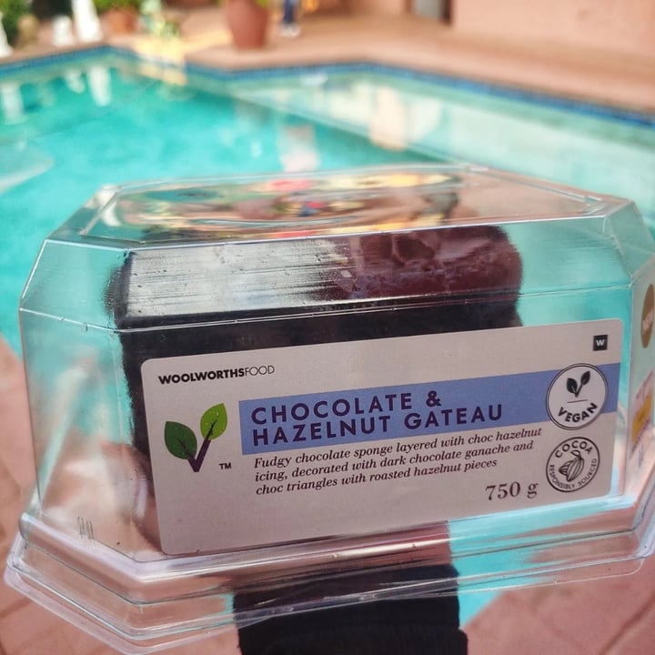 photo of Woolworths Food Chocolate & Hazelnut Gateau shared by @veganonthesavannah on  18 May 2022 - review