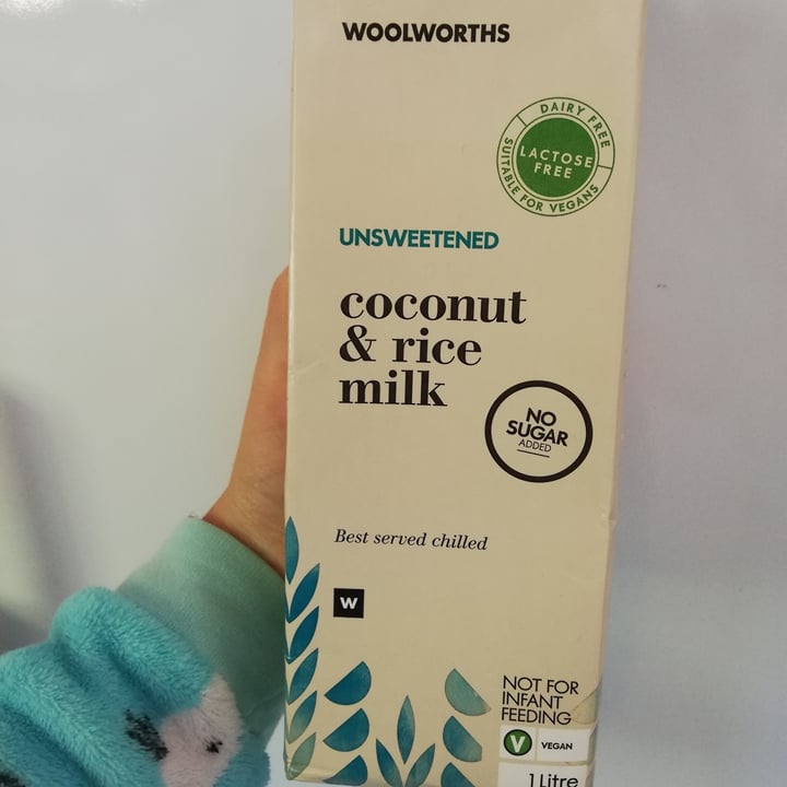 photo of Woolworths Food Unsweetened Coconut & Rice Milk shared by @allygreen on  25 Apr 2020 - review