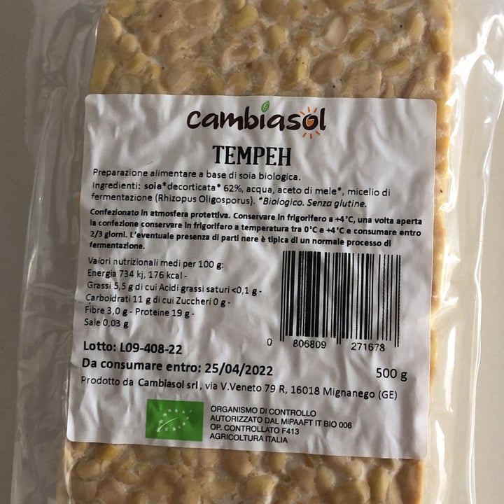 review photo of Cambiasol Tempeh 500gr shared by @ste27 on 11 Mar 2022 - review