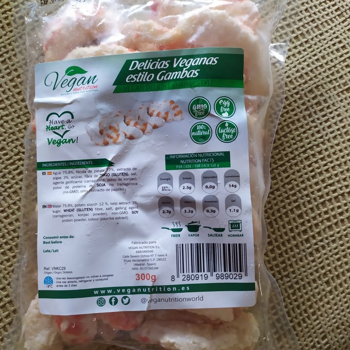 photo of Vegan Nutrition Delicias Veganas Estilo Gambas (Vegan Shrimp Delight) shared by @airiin on  10 Dec 2021 - review
