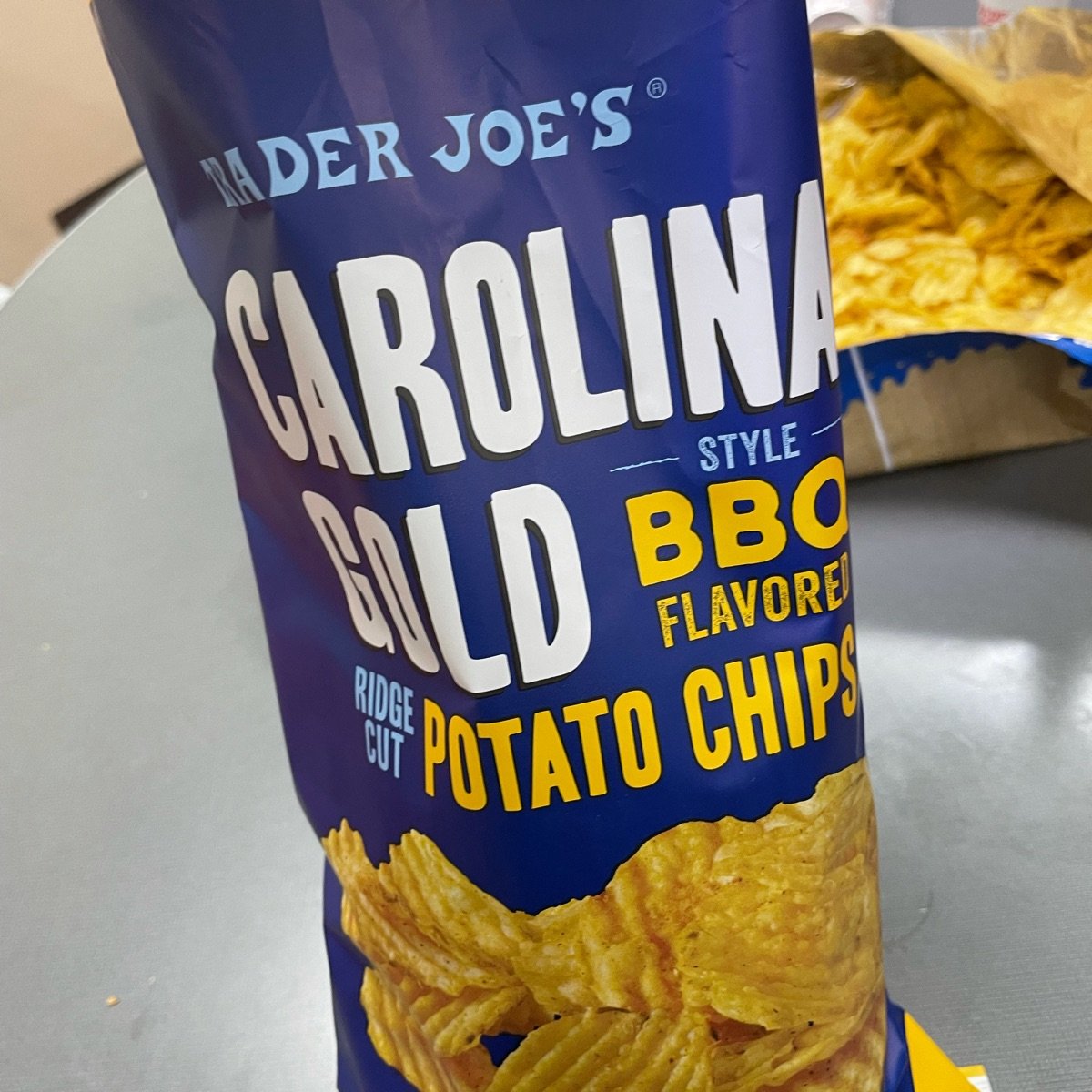 Carolina BBQ Ridge Cut Potato Chips from Trader Joe's - Vegan Product ...