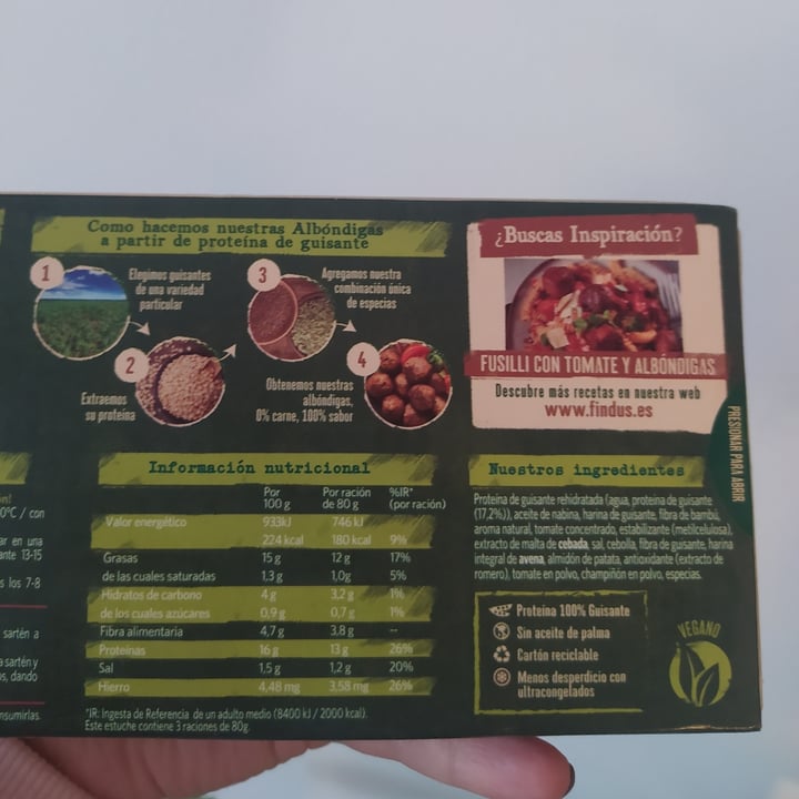 photo of Findus Albóndigas de proteína de guisante shared by @anele1701 on  15 Mar 2022 - review