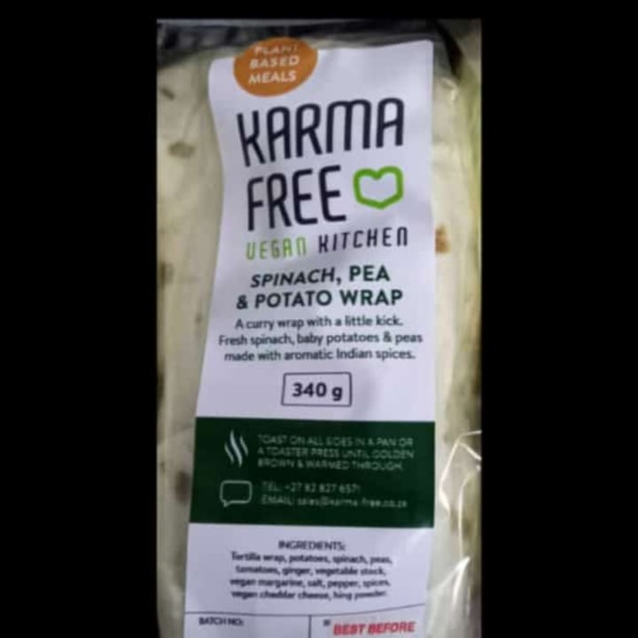 photo of Karma Free Spinach, Pea & Potato Wrap shared by @nicole963 on  03 Apr 2022 - review