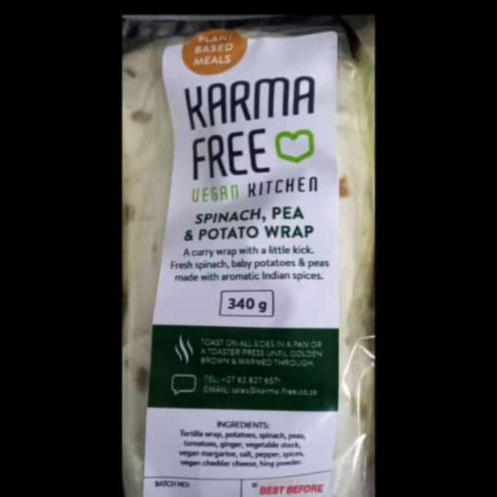 review photo of Karma Free Spinach, Pea & Potato Wrap shared by @nicole963 on 03 Apr 2022 - review
