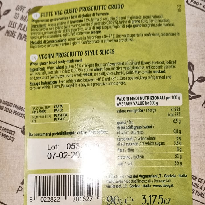 review photo of Liveg Affettato gusto prosciutto crudo shared by @minniarte on 09 Dec 2022 - review