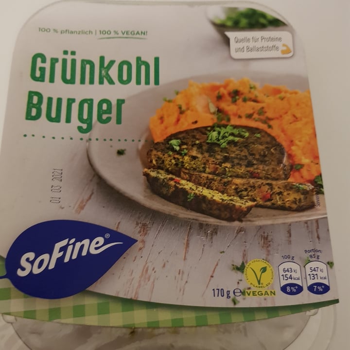 photo of SoFine Grünkohl Burger shared by @anna7777 on  21 Feb 2021 - review
