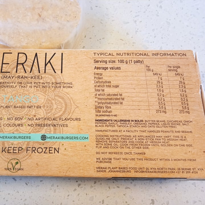 review photo of Meraki Tango - Argentine style bean patties shared by @sillydillysu on 01 Aug 2021 - review