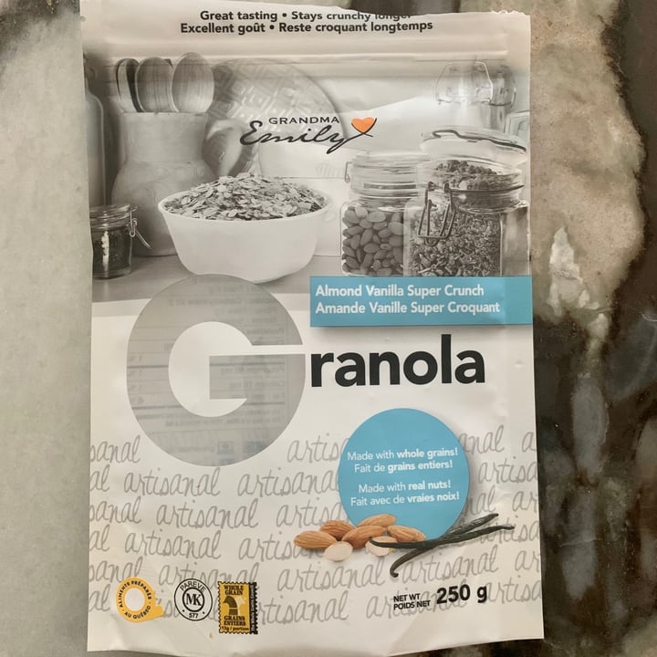 photo of Grandma Emily Almond Vanilla Super Crunch Granola shared by @ieatplants on  05 May 2021 - review