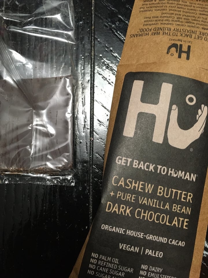 photo of Hu Kitchen Cashew Butter + Pure Vanilla Bean Dark Chocolate shared by @veganeater on  15 Jan 2020 - review