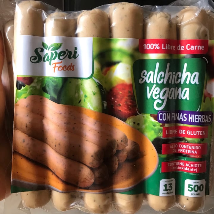 photo of Saperi Foods Salchichas Veganas Finas Hierbas shared by @kamilamarjorie on  22 Feb 2021 - review