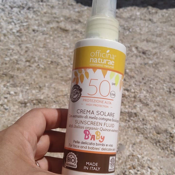 photo of Officina naturae Crema solare protezione 50 shared by @saradegrossi on  03 Aug 2021 - review