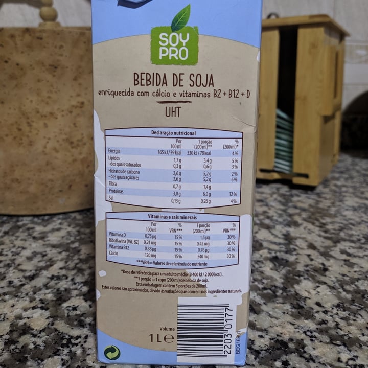 photo of Soy Pro Bebida De Soja (SOJADRINK) shared by @ritapep on  26 Mar 2022 - review