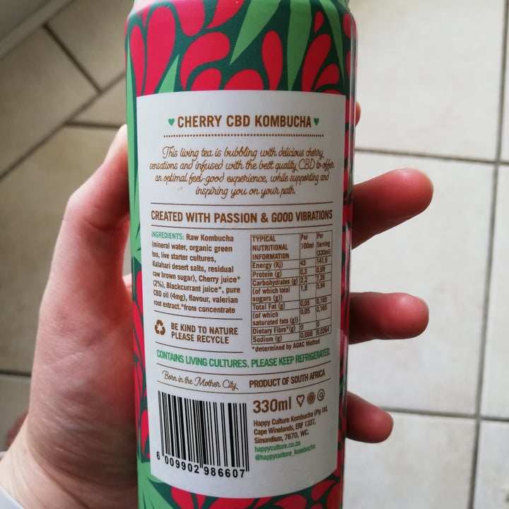 photo of Happy Culture Kombucha Happy Culture - Cherry CBD shared by @racey11 on  26 Jan 2021 - review