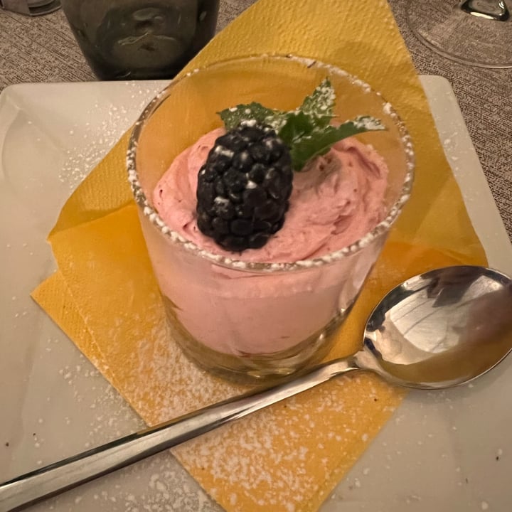 review photo of Ristorante Vecchi Ricordi da Gimbo Crema alle more di bosco con crumble e scaglie di cioccolato fondente shared by @asji on 26 Jun 2022 - review