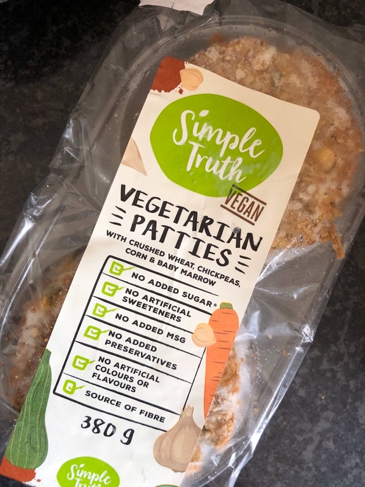 photo of Simple Truth Vegetarian Patties shared by @marchesivegan on  07 Jan 2020 - review