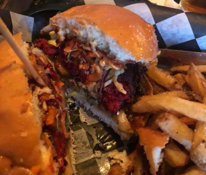 review photo of The Stray Dog Vegan BBQ Burger shared by @dmccloskey on 12 Apr 2018 - review