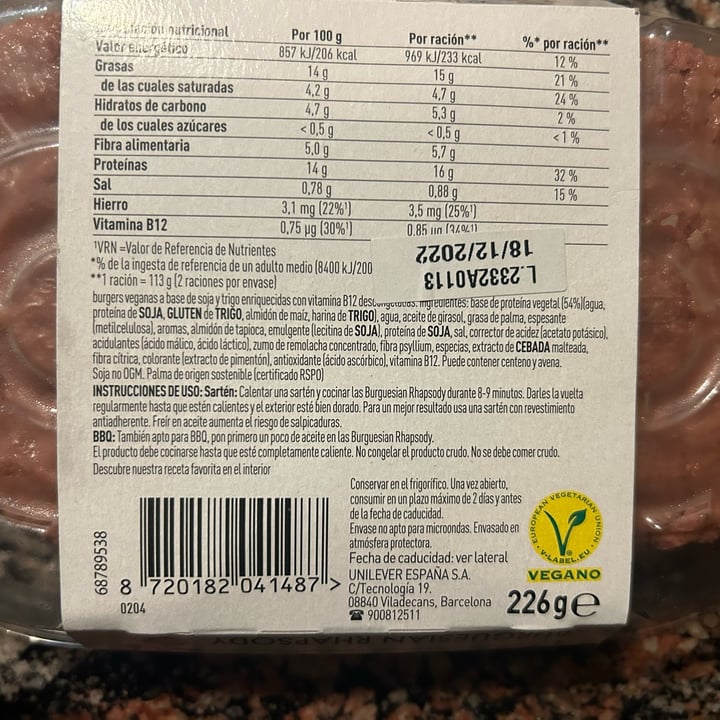 review photo of The Vegetarian Butcher burguesian rhapsody shared by @patipatt on 15 Dec 2022 - review