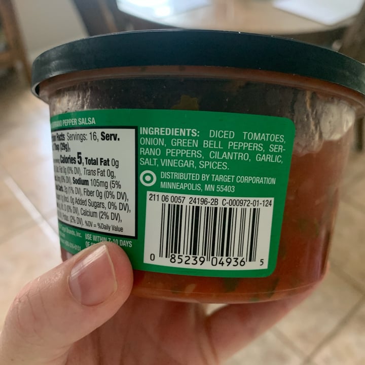 review photo of Good & Gather Serrano Pepper Salsa shared by @nikkidavisarmstrong on 27 May 2022 - review