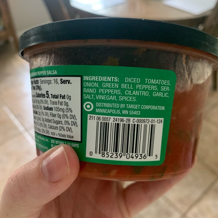 photo of Good & Gather Serrano Pepper Salsa shared by @nikkidavisarmstrong on  27 May 2022 - review