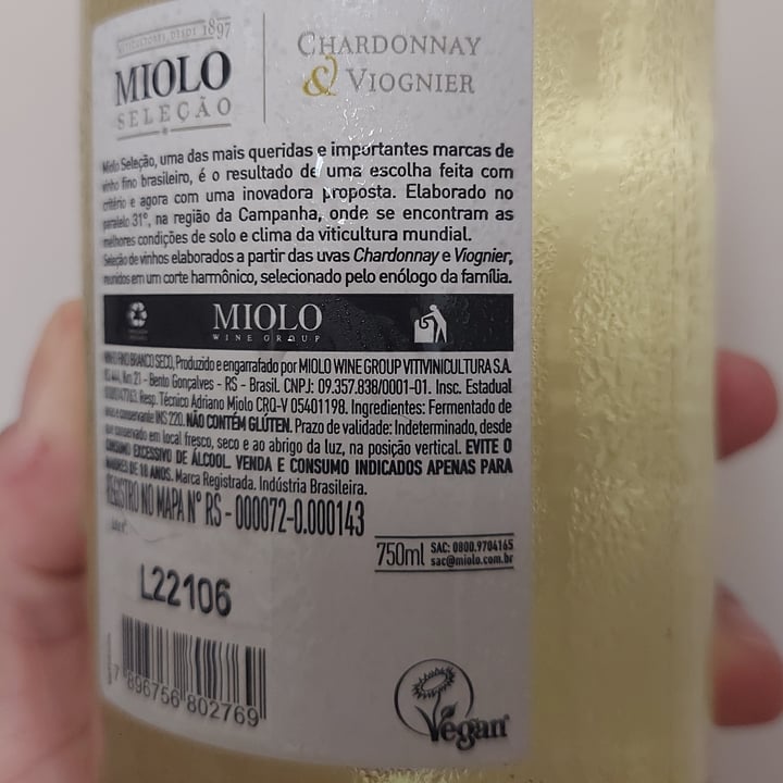 photo of Miolo Wine Group Miolo Seleção Chardonnay e Viognier shared by @julianamacedovet on  27 Nov 2022 - review