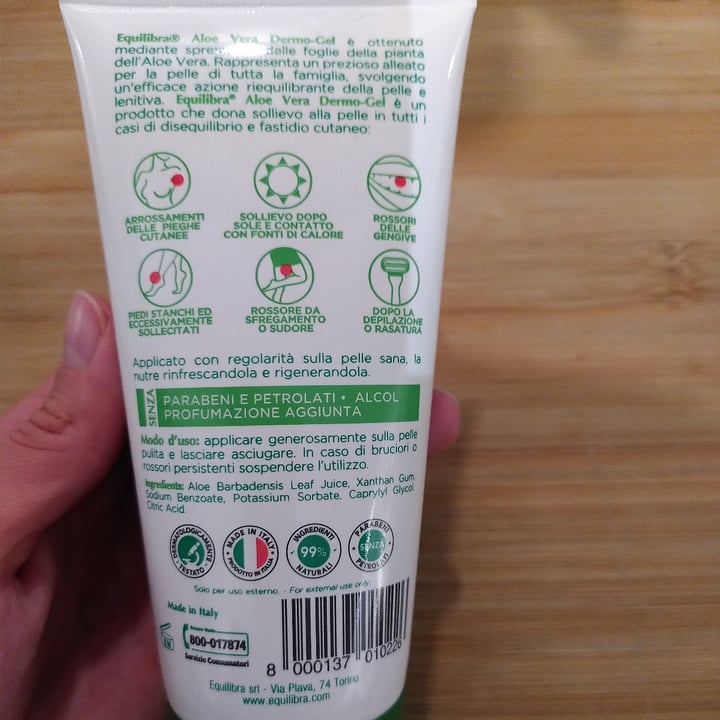 photo of Equilibra Dermo-gel multiattivo shared by @znngiulia on  01 May 2022 - review