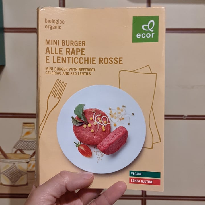 review photo of Ecor Mini burger alle rape e lenticchie rosse shared by @eli23 on 25 Apr 2022 - review