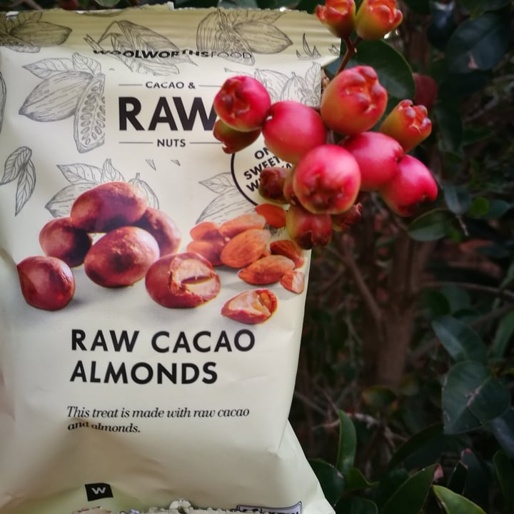 photo of Woolworths Food Raw cacao almonds shared by @veganonthesavannah on  26 Jun 2020 - review
