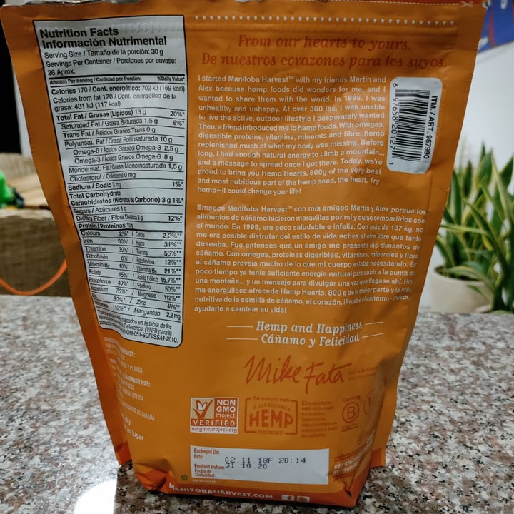 photo of Manitoba Harvest Hemp Hearts shared by @jossiearlette on  11 Jul 2022 - review