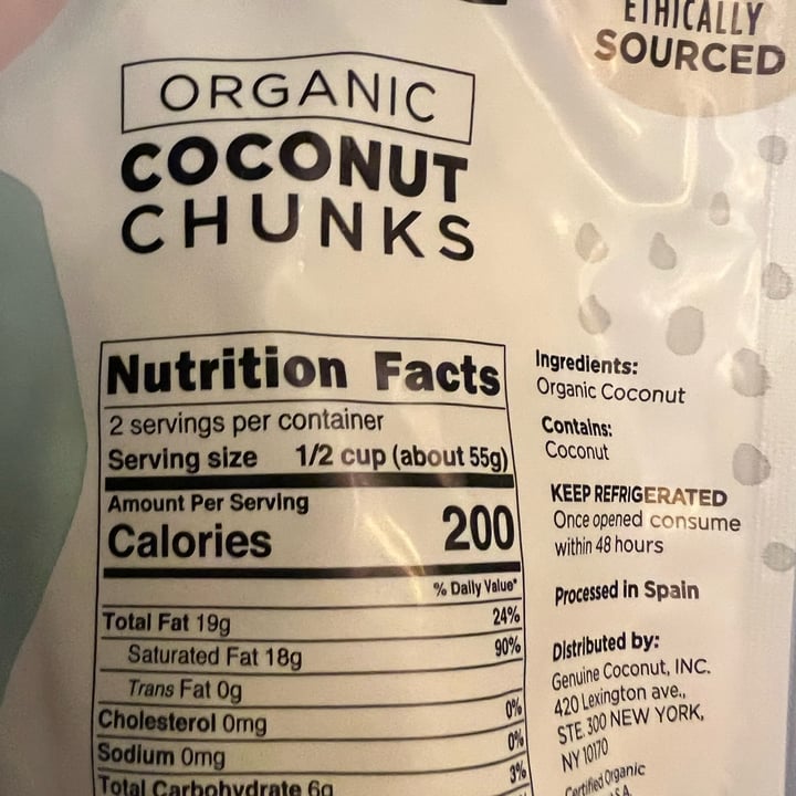 photo of Genuine Coconut Organic Coconut Chunks shared by @allycat38 on  04 Oct 2022 - review