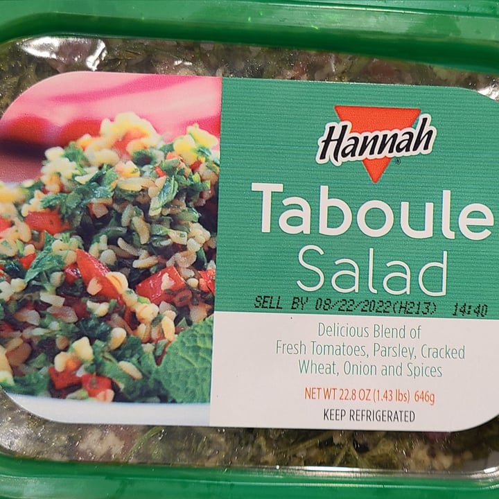 photo of Hannah taboule Salad shared by @jeyb on  13 Aug 2022 - review