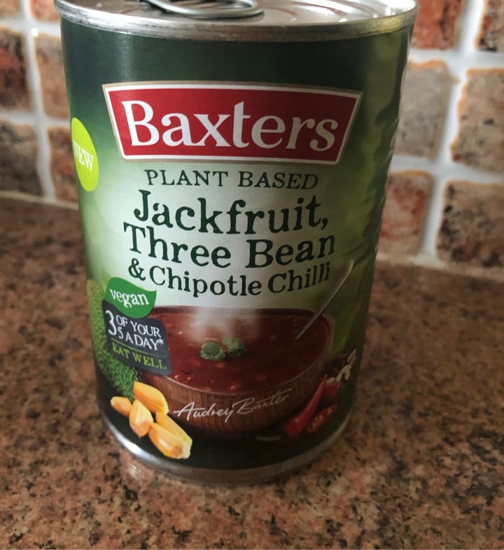 photo of Baxters Jackfruit, Three Bean and Chipotle Chilli shared by @glutenfreenic on  19 Jun 2020 - review