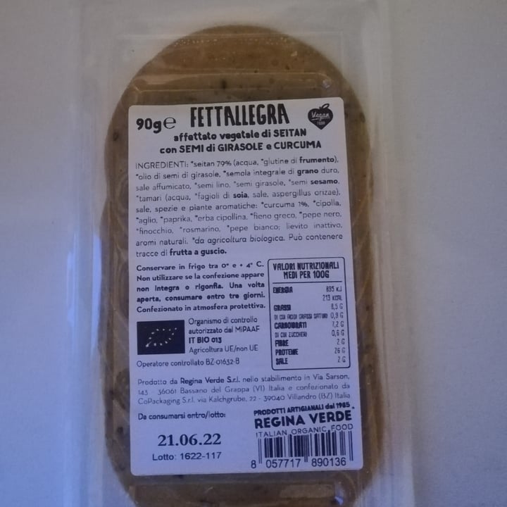 review photo of Regina Verde Fettallegra. Con semi di girasole e curcuma shared by @sarabi on 01 Jul 2022 - review