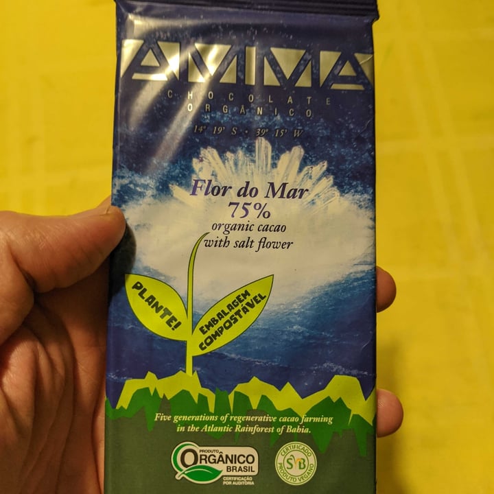 photo of AMMA Chocolate AMMA 75% Flor Do Mar shared by @fernandoimperio on  15 Jul 2021 - review