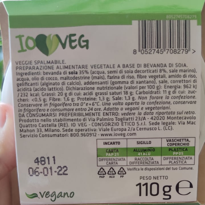 photo of ioVEG Veggie Spalmabile shared by @florys on  15 Nov 2021 - review