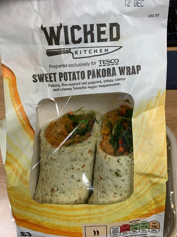 photo of Wicked Wicked Kitchen Sweet Potato Pakora Wrap shared by @josiie on  15 Dec 2019 - review