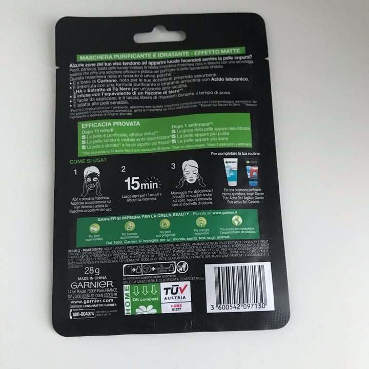 photo of Garnier Pure charcoal Maschera In Tessuto shared by @lauragri on  15 Sep 2022 - review