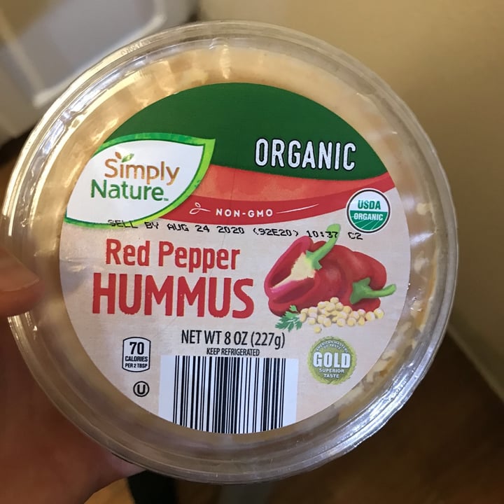 photo of Simply Nature Organic Red Pepper Hummus shared by @rocior on  12 Jul 2020 - review