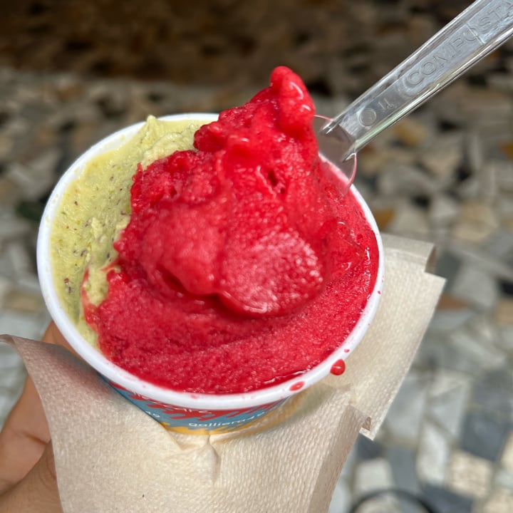 photo of Gelateria Galliera 49 Pistacchio e lampone shared by @thevisio on  17 Aug 2022 - review