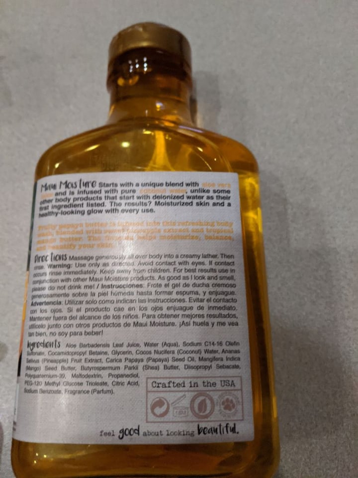 photo of Maui Moisture Maui Moisture Body wash shared by @sschrecker on  29 Apr 2020 - review