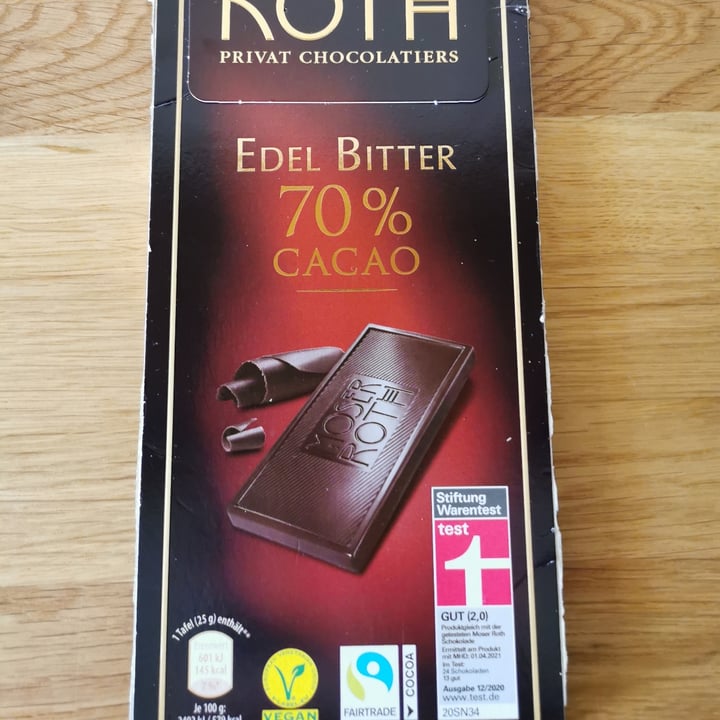 photo of Moser Roth Dark 70 percent cocoa chocolate shared by @rebecca27 on  27 Mar 2022 - review