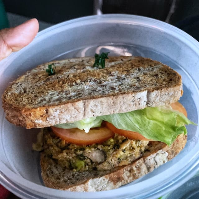 菜肴“Teriyaki Mushroom Millet Patty”的照片