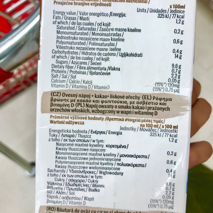 review photo of Natrue Bebida de avena + cacao + avellanas UHT shared by @anselvegan on 06 May 2022 - review
