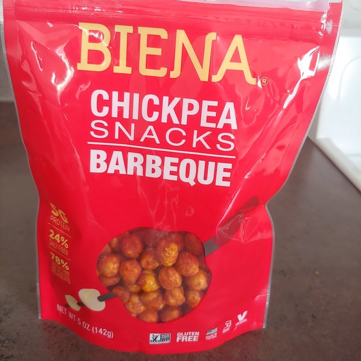 photo of Biena Snacks Chickpea Snacks Barbeque shared by @vecanter on  11 Jul 2020 - review