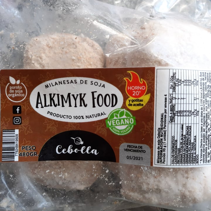 photo of Alkimyk Food Milanesas de Soja Orgánica Rellenas de Cebolla y Puerro shared by @vegaly on  11 May 2021 - review